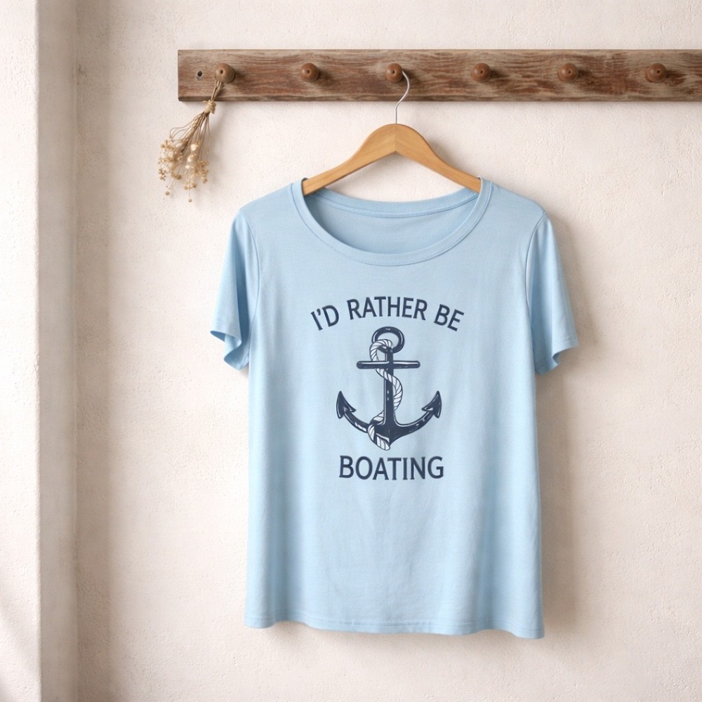 Violets Are Blue Boating Graphic Tee Women Large Blue‎ Excellent Nautical Anchor